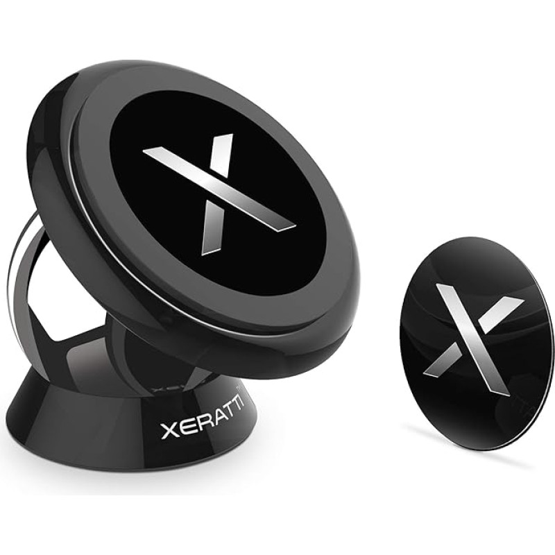 Xeratti Car Mount | Premium Universal Magnetic Dashboard Mount for Mobile Phones & Tablets, Apple iPhone 11, XR XS X MAX, Samsung Galaxy S10, S9, S8, OnePlus, Smartphone Desk Holder