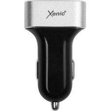 Xenic Ast CR195 Car Cigarette Lighter Charger Adapter with Two USB Ports – Fast Charge 9 Black