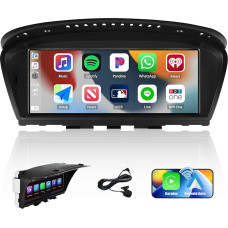 Wireless Carplay & Android Car, 8.8 Inch Car Radio for BMW 3 5 Series E90/E91/E92/E93/E60/E61 2003-2008 with CCC System, Touchscreen Radio with Bluetooth Mirrorlink, Linux, Supports Rear View Camera