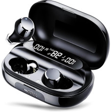 LNBEI S20 Wireless Earbuds-IPX7 Waterproof Bluetooth Headphones, Hi-Fi Stereo Sports Headphones, LCD Digital Display, Wireless Sports Earbuds, Suitable for Training, Commuting