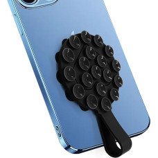 XZC Silicone Suction Phone Case, Adhesive Mount, Non-Slip Hands-Free Phone Holder, Strong Grip Mirror, Shower Phone Holder for TikTok Videos and Selfies