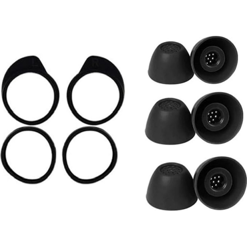 Wiki VALLEY Galaxy Buds FE Earplugs Soft Silicone Black Fits Samsung True Wireless