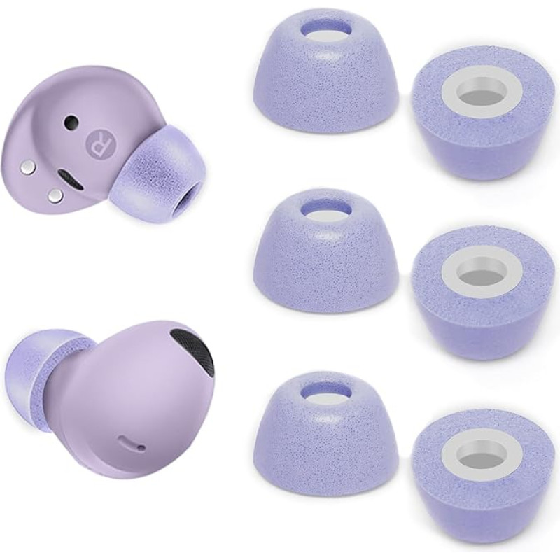 Samsung Galaxy Buds2 Pro Purple Memory Foam Replacement Eartips - Fits In Case - Medium