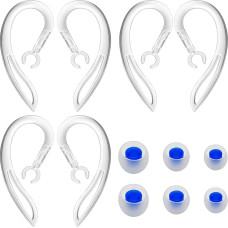 3 Pairs of 6 mm Wireless Bluetooth Headphones Ear Hook Holder Anti Fall Hook Accessories Headphones Accessories + 3 Pairs Headphones Silicone Earphones