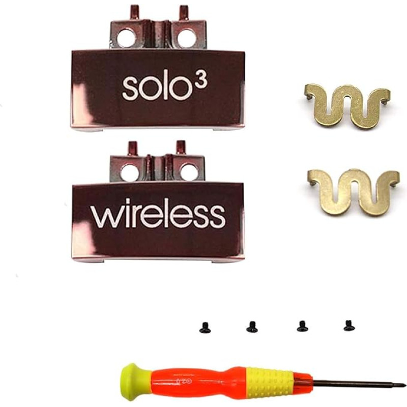 Replacement Headband Hinge Clip Cover + Pin Repair Parts Kits Set Accessories Compatible with Solo3 Wireless Solo2 Wireless Over-Ear Headphones (Rose Gold)