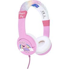 OTL Technoloiges PP0776 Kids Headphones - Peppa Pig Rainbow Wired Headphones for Ages 3-7 Years