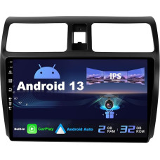 SXAUTO Android 13 IPS Car Radio for Suzuki Swift (2005-2016) - Built-in CarPlay / Android Car - Reversing Camera Free - 2G + 32G - Steering Wheel Control DAB Fast-Boot WiFi DSP - 2 DIN 10.1 Inch