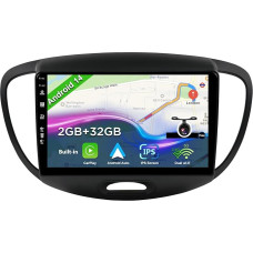 BXLIYER 9 Inch Android 12 Car Radio for Hyundai I10 (2007-2013) - Reversing Camera Free - 2G + 32G - 2 DIN - DAB Steering Wheel Control WiFi Carplay Android Car DSP Split Screen 4G Bluetooth