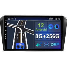 Android 12 Car Radio Suitable for Mazda 3 (2006-2012) - [8G+256G] - Built-in DSP/Carplay/Android Car - Camera MIC Free - 9 Inch IPS - With SWC 4G WiFi BT5.0 RDS DAB 360 Camera Fast Boot