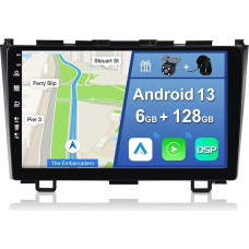 YUNTX [6GB + 128GB] Android 12 Car Radio for Honda CRV (2007-2011)-[Integrated CarPlay/Android Car/DSP/GPS]-9 Inch IPS 2.5D Camera + MIC-DAB/Mirror Link/Bluetooth 5.0/360 Camera/Steering Wheel Control