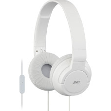 JVC ha-sr185 Easy Foldable Headphones with Remote Control (White)