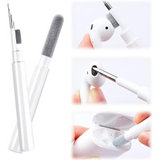 Wireless Earbuds Clean Pen, 3-in-1 Earphone Cleaning Kit Compatible with Sponge, Brush, Metal Tip, Multifunctional Earphone Cleaning Kit for Earbuds, Charging Cases