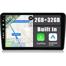 YUNTX Android 13 Car Radio for Audi A3 8P/Sportback 8PA (2003-2013)-2 DIN [Integrated Wireless CarPlay/Android Car/GPS]-9 Inch IPS 2.5D Touchscreen Free Camera DAB/Steering Wheel