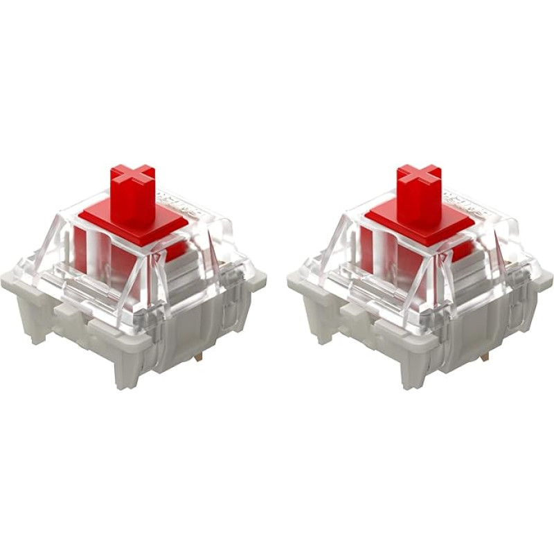 DRAOZA Gateron Pro raudonas jungiklis 3 kontaktų jungiklis Prelube RGB geltonas raudonas rudas suderinama MX mechaninė klaviatūra (108PCS raudona)