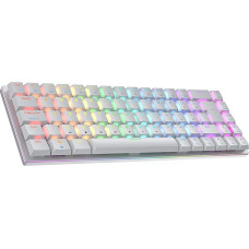 Ranked G65 Guardian 65% | Visas aliuminis | Hot-Swap mechaninė žaidimų klaviatūra | 69 klavišų RGB LED kompiuteriui/Mac | QWERTY ISO UK išdėstymas (balta, Gateron Low Profile Brown)