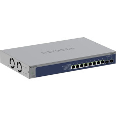 NETGEAR 10 prievadų 10G/Multi-Gigabit Ethernet Smart Switch (XS508TM): Valdomas, su 8 Multi-Gig prievadais, 2 10G SFP+ prievadais, pasirinktinai Insight Cloud Management, montuojamas ant sienos arba stovo