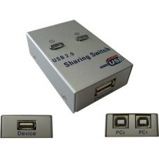 KALEA-INFORMATIQUE USB 2.0 automatinio dalijimosi dėžutės tipo 2 prievadų jungiklis su nuotolinio valdymo pulteliu Metalinis korpusas