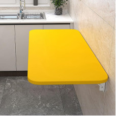 Wall Mounted Fold Down Floating Desk - Space-Saving Drop Leaf Table for Small Spaces Ideal for Laundry Kitchen & Dining - Compact Home Office Solution