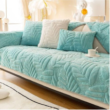 uyeoco . Sofos užvalkalas Sofos apsauga nuo šunų/kačių Šiltas aksominis sofos užvalkalas Sofos sofos užvalkalas 1 2 3 vietų L formos U formos kampinė sofa Neslystantis sofos užvalkalas Mėlyna / balta / pilka (spalva: Nr. 3, dydis: 110 x 160 cm1 vnt.)