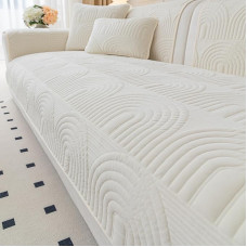 JUNLEBUYI Sofos užvalkalas Sofos apsauga Šuniui / katei Šiltas itin minkštas trumpas pliušinis aksomo sofos sofos užvalkalas Sofos užvalkalas 1/2/3/4-vieta L formos/ kampinė sofa (70 x 120 cm, balta-#A)