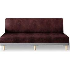 molasofa Lederähnlicher Stretch-Futon-Schonbezug, armlos, Futonbezug, Sofabezug, Möbelschutz mit elastischer Unterseite, weich und waschbar, Futon-Bezug für Sofa, Bett, bleibt an Ort und Stelle