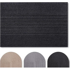 Blumtal Doormat 90 x 150 cm - Non-Slip Dirt Trapper Mat - Doormat with Pattern - Door Mats Front Door - Door Mat Made of Polyester - Doormat Indoor/Dirt Trapper Mat Outdoor/Floor Mat Dark Grey