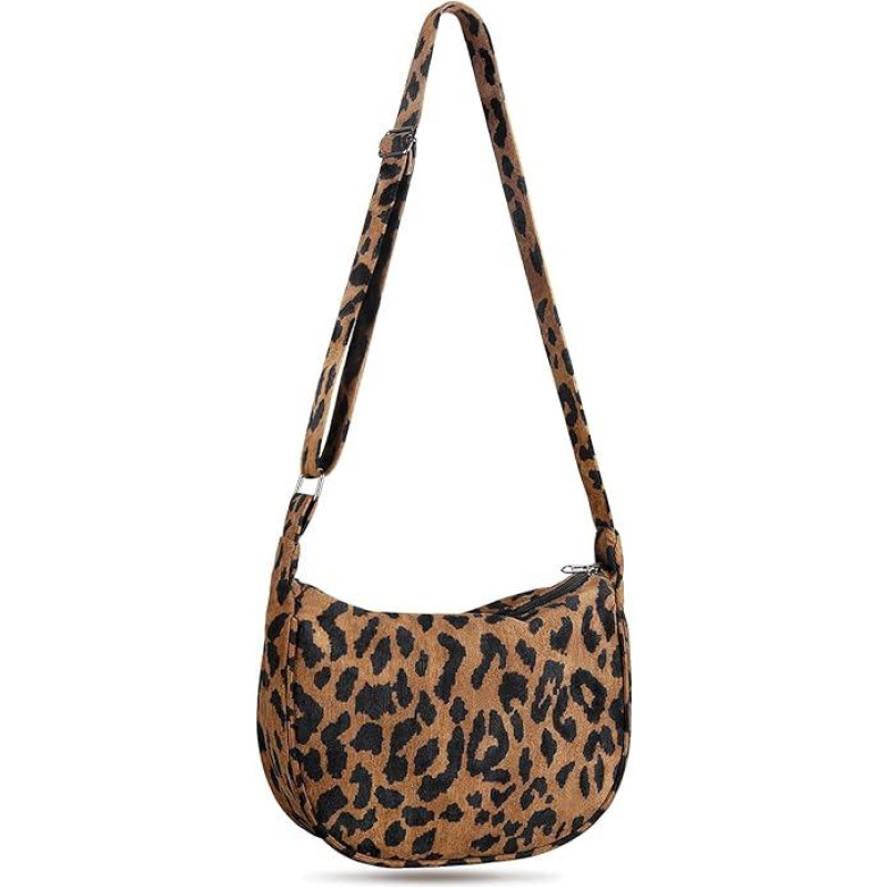 FITDON pusmėnulio krepšys moterų Crossbody peties krepšys, Hobo atsitiktinis Crossbody krepšys laidas peties krepšys su reguliuojamu dirželiu