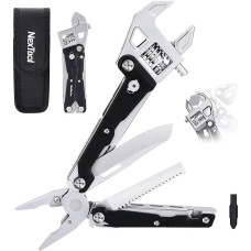 NexTool W4 Multitool Adjustable Ratchet Wrench, 11-in-1 Foldable EDC Tool with Pliers, Knives, Saws, Screwdriver, Multitool for Camping, Hiking, DIY & Gifts (Men/Gadget Lovers)