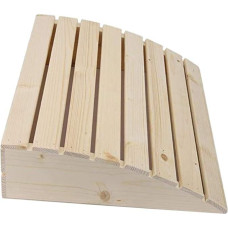 HEMOTON Miegamoji pagalvė Spa aksesuarai Medinis galvos atlošas Saunos atlošas Spa kaklo pagalvė Medinė pagalvėlė Medinė miegamoji pirties dėžė Trikampė lova Balta pušis Bambukas