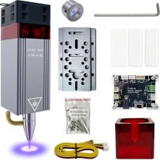 Patobulintas lazerio modulio rinkinys, 10 W optinė galia su oro pagalbininku ir magnetine apsauga akims, LASER TREE 80 W lazerio galvutė, dvigubas itin smulkus suspaudimas lazeriniam graviravimo aparatui, 12 V