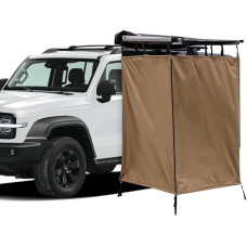 Inoamity Duschzelt Camping für Auto, Tragbare Duschkabine Wasserdicht Oxford Toilettenzelt, Outdoor Privatsphäre Schutzräume Montiert auf Dachträger, Aluminiumrahmen Reißfest WC-Zelt für Wohnmobile