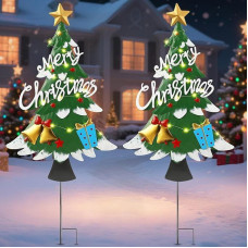 Lewondr 2PCS Weihnachtsdekoration Für Draußen, 41,1