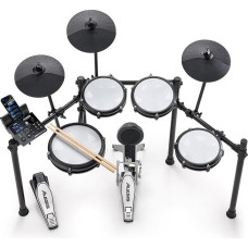 Alesis Nitro Max Kit Electronic Drum Kit with Quiet Mesh Pads, 10 Inch Dual Zone Snare, Bluetooth, 440+ Authentic Sounds, Drumeo, USB MIDI, Kick Pedal
