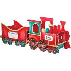 Papier-Weihnachtsgeschenk-Set mit Zug-Design mit Fächern für die Organisation von Weihnachtssüßigkeiten und für Geschenke, geeignet für Urlaubsdekoration und saisonalen Gebrauch (A)