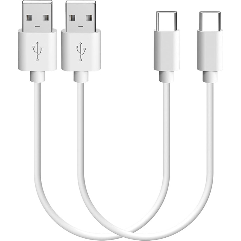 GEEKRIA C tipo ausinių trumpasis įkrovimo kabelis, suderinamas su 