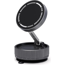 HAMKU Vakuuminis magnetinis mobiliojo telefono laikiklis automobilyje, mobiliojo telefono laikiklis automobilyje su magnetu, sulankstomas visiems mobiliesiems telefonams, pasukamas 360° kampu, skirtas 