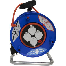 Brennenstuhl Garant Cable Reel with Multiple Sockets - Outdoor Extension with Electrical Cable and Shuko and Italian Plug 3500W, 230V