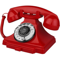 Retro Landline Telephone, Corded Antique Telephone, Vintage, 1930s Rotary Dial, Home Decor Phone, Old Fashioned Decorative House Phones for Seniors, Working Basic
