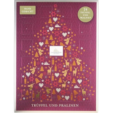Lauenstein Confiserie Advent Calendar Christmas Tree Red 12 Assorted Designs Pack of 1 (1 x 300 g)