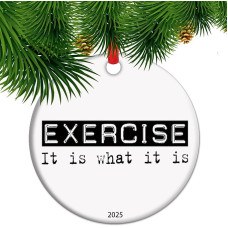 Pratimai Tai yra tai, kas yra - Kalėdų fitneso ornamentas, linksmas Fitmas ir laimingas Naujųjų metų treniruočių sporto salės dovana 2024