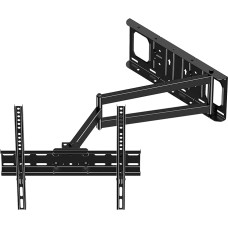 FORGING MOUNT TV Wall Mount with Long Articulated Arm 650 mm for 26-65 Inch Flat & Curved TVs, Swivelling Tilting Corner TV Bracket Wall Mount TV up to 35 kg, Max. VESA 400 x 400 mm