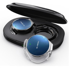 On Ear Headphones Bluetooth 5.4, Open Ear Headphones Wireless Bluetooth Noise Cancellation, Water Drop-Shaped Clip On Sport Headset Bluetooth with 4 Microphones, Comfort Fit Ear Hooks, Black