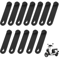 Kabelbinder, Gummi-Kabel-Organizer, Draht-Management-Gurt für Motorrad, Auto, mechanisches Produkt, Haushalts-Ladekabel, 57 x 12 mm, Schwarz, 12 Stück