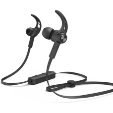 Hama Freedom Run Wireless Neckband Headphones (In-Ear Bluetooth Headphones with Microphone, 6 Hours Battery Life, Ideal for Sports, Running, Biking, Gym, Voice Control) Black