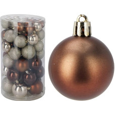 Well Home Christbaumkugel-Set, 60 Stück, Bernsteinfarben, Verschiedene Designs und Ausführungen