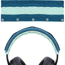 Geekria Knit Headphone Headband Compatible with Solo 3, Solo 2 Wireless Headphones/Stretchy Knit Fabric Headband/Comfortable Protective Case.Pop Blue