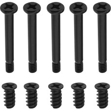 VGOL 100 vnt. kompiuterio korpuso ventiliatoriaus varžtų rinkinys, kompiuterio ventiliatoriaus varžtai, korpuso radiatoriaus varžtai, kompiuterio korpusas, ventiliatoriaus komponentai, 50 vnt. 6-32x30 mm ir 50 vnt. M5x10 mm, juodos spalvos