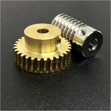HOMEXO 0,8 M 304 nerūdijančio plieno 304 nerūdijančio plieno sliekinė pavara Žalvario krumpliaračių rinkinys 1: 20/30/40/40/50/60 dantų pramoniniai priedai 1 rinkinys (spalva: sliekas 5 mm, dydis: 60 dantų-8 mm)