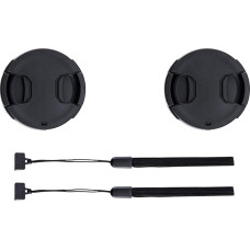 2 x 40,5 mm objektyvo dangtelis su dirželio laidu, skirtas 