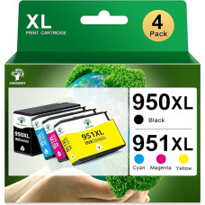 GREENSKY 950 XL 951XL Multipack Remanufactured for HP 950XL HP 951XL Multipack for HP Officejet Pro 8620 8600 Cartridges for HP Officejet Pro 8610 8615 8100 276DW (Pack of 4)